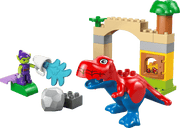 Lego DUPLO Dinosaur Spidey-Rex and Green Goblin playset with LEGO figures and colorful dinosaur and villain characters.