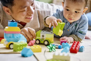 Lego DUPLO 10474 Creative Vehicles set featuring colorful toy vehicles and building blocks for young children.