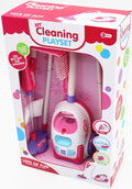 Children’s toy vacuum cleaner with cleaning kit, realistic plastic cleaning tools for kids’ pretend play and role-playing activities.
