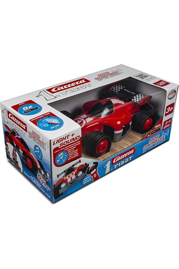 Carrera RC My First Racer toy car with colorful design, remote control, and compact size for young children.