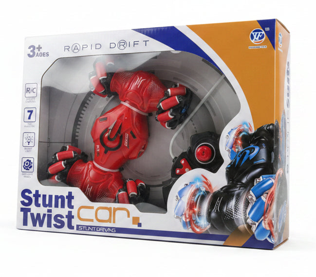 Colorful stunt car twist toy from Generic with spinning wheels and dynamic design, perfect for action-packed play.