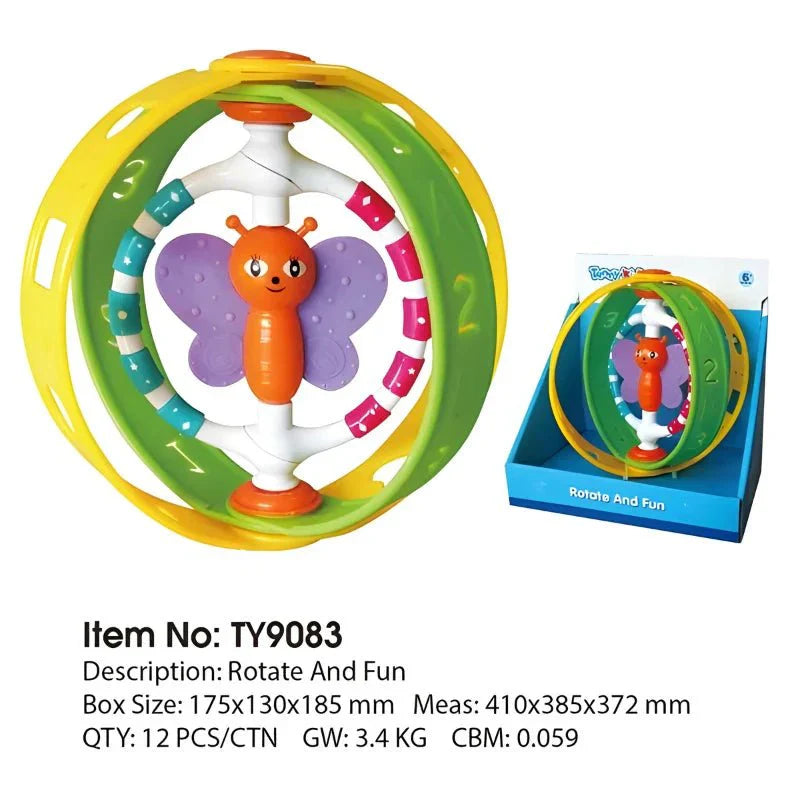 Tanny Kids Rotate and Fun Toy featuring colorful spinning disks and playful design for children's entertainment and activity.