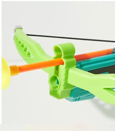 Kids toy mini bow and arrow set with a plastic archery gun for children, featuring colorful arrows and safety design.