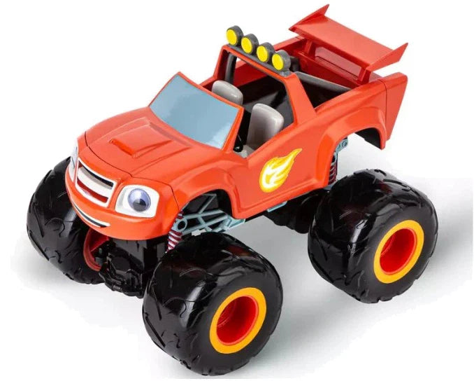 Carrera Blaze and the Mega Machines 2.4 GHz remote control toy cars, 1:18 scale, featuring colorful vehicle designs.