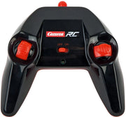 Carrera Blaze and the Mega Machines 2.4 GHz 1:18 remote control toy cars on a colorful playmat.
