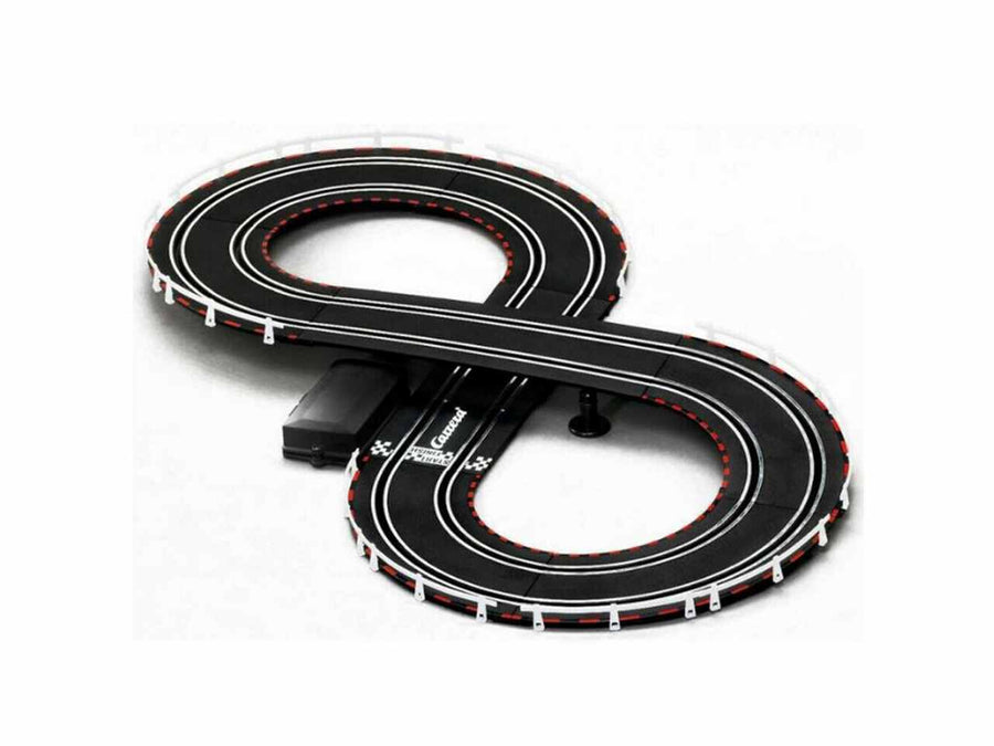 Carrera GO! Avengers slot car racing set with Avengers-themed track and cars on a colorful racing circuit