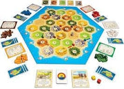 Playzokids Catan 6th Edition board game with colorful trade, build, and settle pieces for strategic gameplay.
