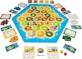 Playzokids Catan 6th Edition board game with colorful trade, build, and settle pieces for strategic gameplay.