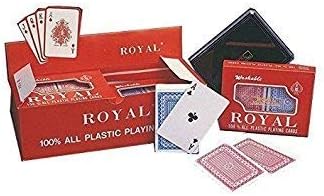 Royal plastic playing cards by Generic, featuring a standard deck of colorful playing cards on a white background.