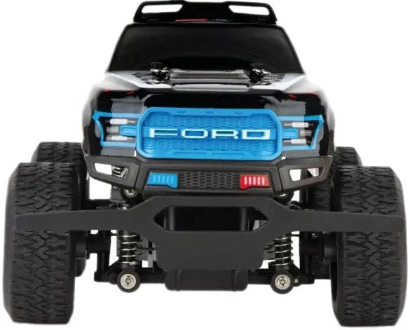Carrera RC Ford F-150 Raptor Police toy car with 2.4 GHz remote control, detailed police vehicle replica for kids' play.