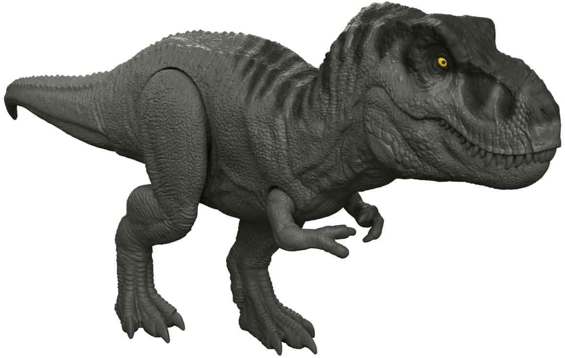 Jurassic World Tyrannosaurus rex Dino figure with detailed scales and fierce expression, perfect for dinosaur enthusiasts.
