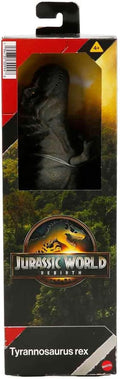 Jurassic World Tyrannosaurus rex Dino figure with detailed scales and realistic features, perfect for dinosaur enthusiasts.