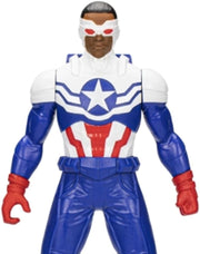 Marvel Captain America Mighty Hero Series action figure by Hasbro, detailed costume with shield and patriotic design.