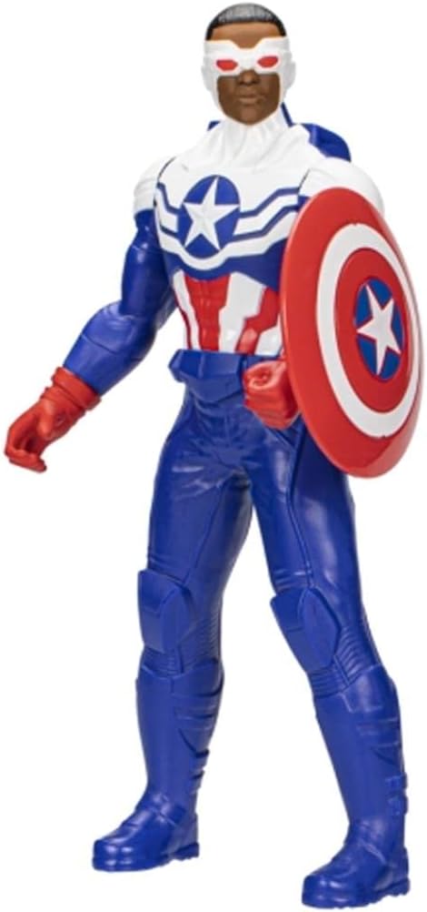 Marvel Captain America Mighty Hero Series action figure by Hasbro with detailed costume and shield.