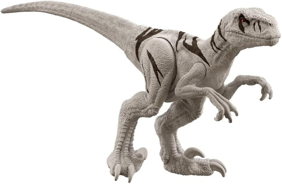 Jurassic World Atrociraptor dinosaur figure with detailed features and vibrant colors, suitable for display or play.