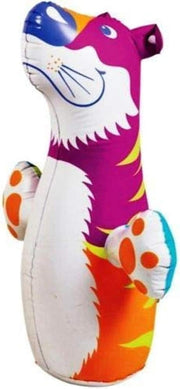 Colorful Intex 3-D Bop Bag inflatable tiger toy in multi-color with playful design, perfect for kids' indoor and outdoor play.