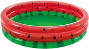 Playzokids Intex Watermelon Pool 1.68m x 38cm for ages 2+ with colorful watermelon design and inflatable sides.