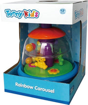 Colorful rainbow carousel for kids by Tanny Kids featuring vibrant rainbow colors and playful design, perfect for children's room decor.