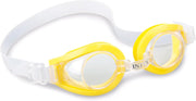 Playzokids Intex 55602 unisex children's purple goggles with adjustable strap and clear lenses for swimming and water fun.