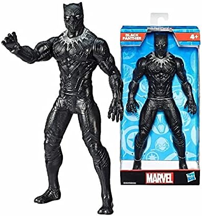 Black Panther Mighty Hero Series action figure by Hasbro, detailed costume with dynamic pose and vibrant colors