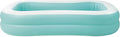 Playzokids INTEX Mandarin Swim Center family pool with orange and white colors, 90 x 58 x 18 inches, suitable for family use.