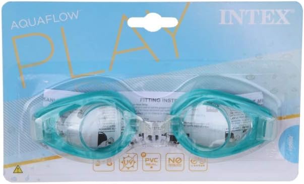 Playzokids Intex 55602 unisex children's purple goggles with adjustable strap and clear lenses for swimming and water fun.