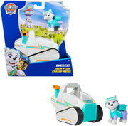 Spin Master PAW Patrol snowmobile toy with Everest figure, detailed miniature vehicle for kids' action play.