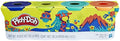 Play-Doh Wild Colors 4-Pack of 4-ounce cans by Hasbro, featuring vibrant, colorful modeling clay in four individual cans.