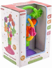 Colorful Tanny Kids Animal Carousel with rotating animal figures and decorative lights, perfect for children's bedrooms.