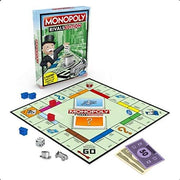 Hasbro Monopoly Rivals Edition 2-player game with colorful game board, tokens, and property cards for strategic gameplay.