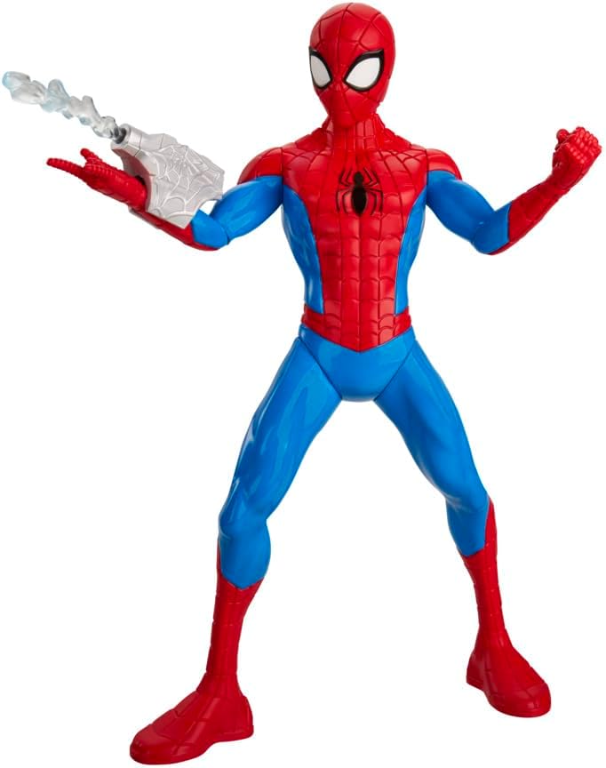 13-inch Marvel Spider-Man kids action figure by Hasbro featuring Spider-Man in a dynamic pose with detailed costume.