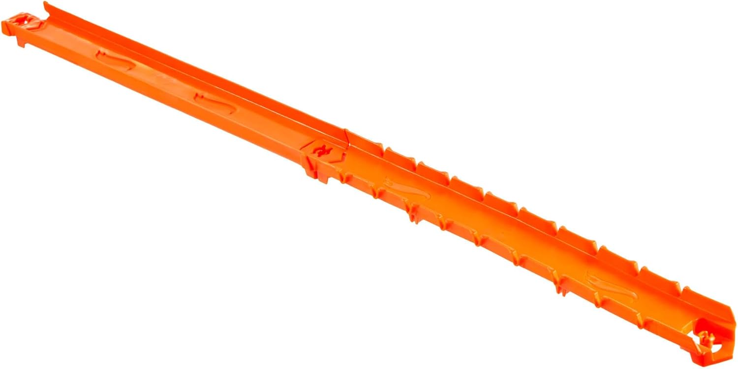 Hot Wheels toy car track set with colorful plastic tracks and connectors, designed for 1:64 scale Hot Wheels cars.