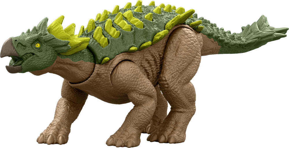 Jurassic World Rebirth Strike Attack Yuxisaurus dinosaur figure with detailed scales and dynamic pose, suitable for collectors and fans.
