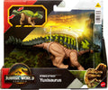 Jurassic World Rebirth Strike Attack YUXISAURUS dinosaur figure with detailed scales and vibrant colors, realistic design for collection or play.