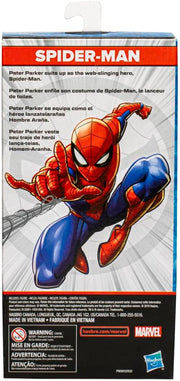 Marvel Spiderman Mighty Hero Series action figure by Hasbro, featuring Spiderman in a dynamic pose with detailed costume.