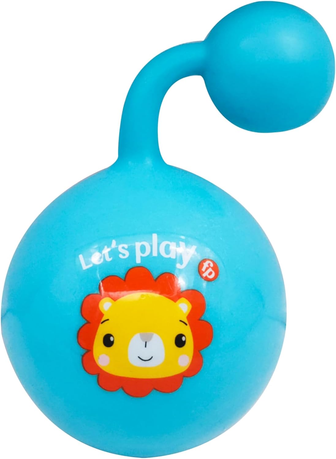 Fisher-Price Baby Rattle Ball in bright colors with textured surface for infants to shake and grasp, promoting sensory development.