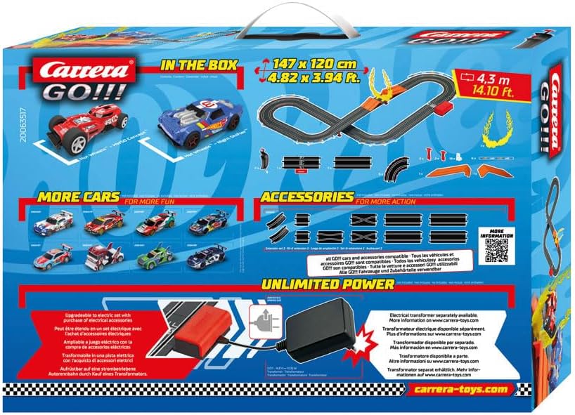 Carrera Hot Wheels Turbo Looping Bundle toy set with racing track, loop, and cars for kids and racing enthusiasts