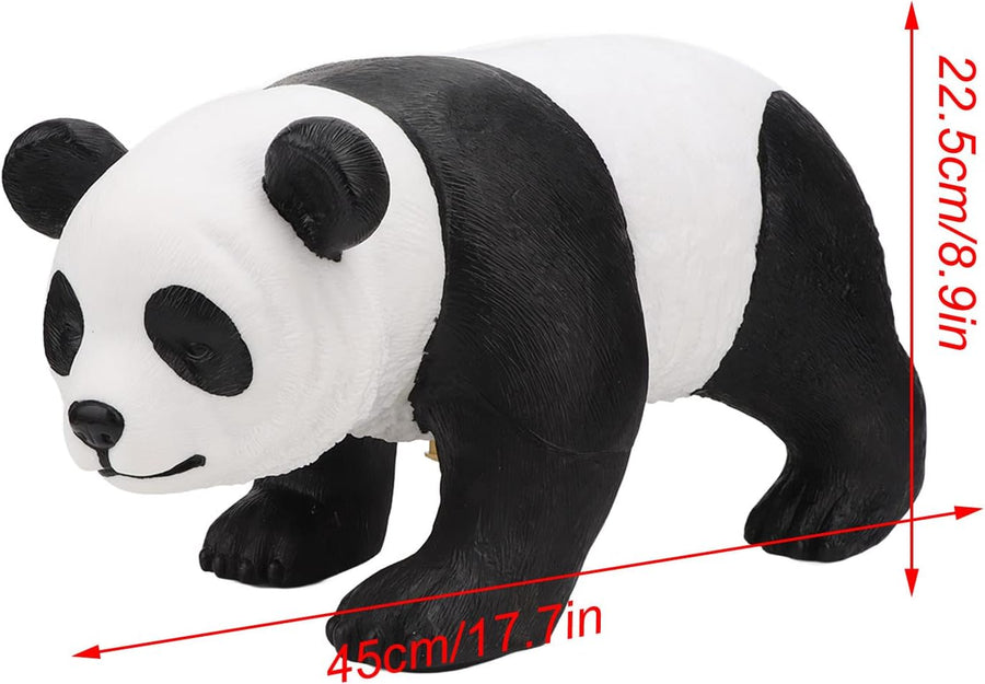 Soft plush panda vinyl toy, 45cm tall, featuring black and white coloring and adorable panda design, perfect for children.