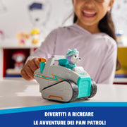 Spin Master PAW Patrol snowmobile toy with Everest figure, detailed miniature vehicle for kids' action play.
