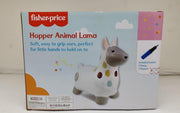 Fisher-Price Hopper Lama plush toy featuring a colorful, soft llama with a friendly face and floppy ears for children.
