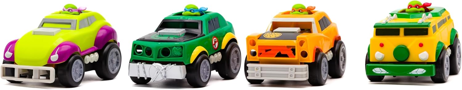 Teenage Mutant Ninja Turtle Shell Smasher Karts Leonardo figure from Funrise, with detailed ninja turtle design and vibrant colors.