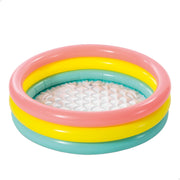 Playzokids Intex Sunset Glow Baby Pool with colorful, inflatable design suitable for young children to play and cool off.