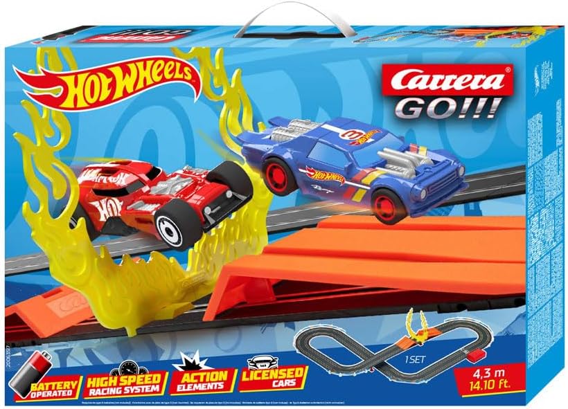 Carrera Hot Wheels Turbo Looping slot car racing set with track, cars, and looping features for kids and racing enthusiasts