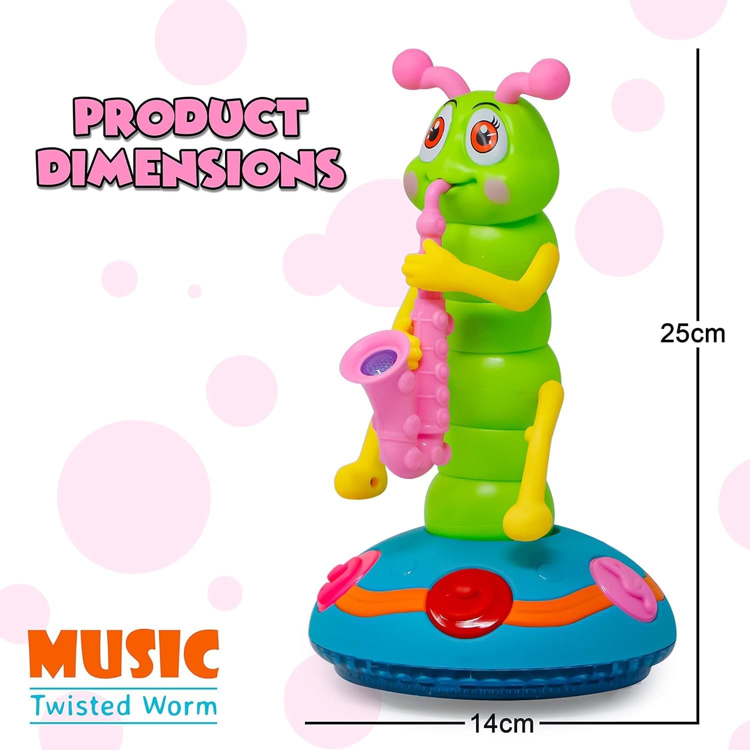 Electric dancing caterpillar toy from Generic, with colorful segmented body and moving parts, designed for kids' entertainment.