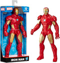 Iron Man Mighty Hero Series action figure by Hasbro, detailed Marvel superhero toy with red and gold armor, standing with arms at sides.