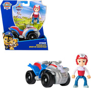PAW Patrol Rescue Quad toy with Ryder figure from Spin Master, featuring a colorful four-wheeled vehicle and character figure.
