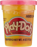 Neon pink Play-Doh single can of 113g from Hasbro with colorful dough inside for creative play.