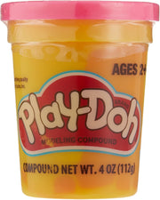 Play-Doh Neon Pink 113g single can of modeling dough by Hasbro, showing bright pink Play-Doh in a cylindrical can.