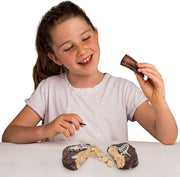 National Geographic Dino Fossil Dig Kit by Playzokids showing colorful excavation tools and fossil replicas on a white background.