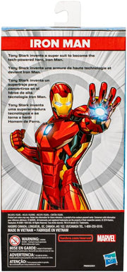 Iron Man Mighty Hero Series action figure by Hasbro, featuring detailed armor and poseable limbs from Marvel's Iron Man collection.